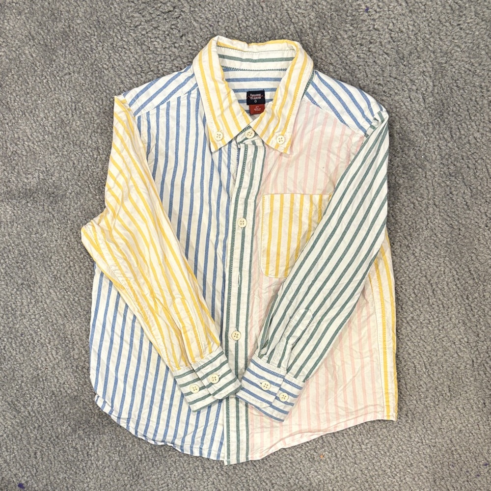 Rowing Blazers Kids Striped Shirt - Yellow, Blue, Pink
